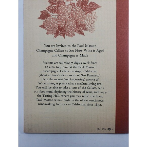 Ways With Wine The Paul Masson Wine Reader 1968 Drink Book Cook Book Booklet VTG - Picture 5 of 9